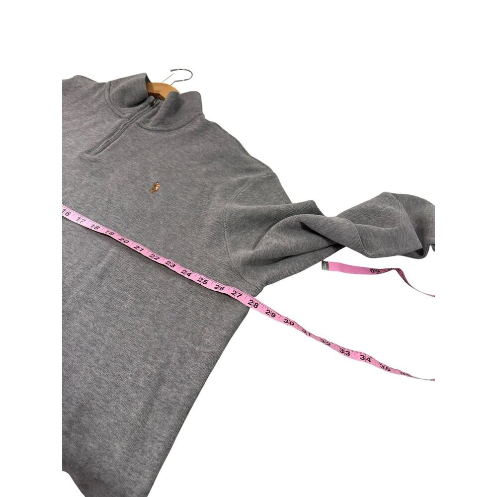 Polo Ralph Lauren Estate-Rib Quarter-Zip Pullover Dark Vintage Heather Men’s 2XL - Picture 5 of 6